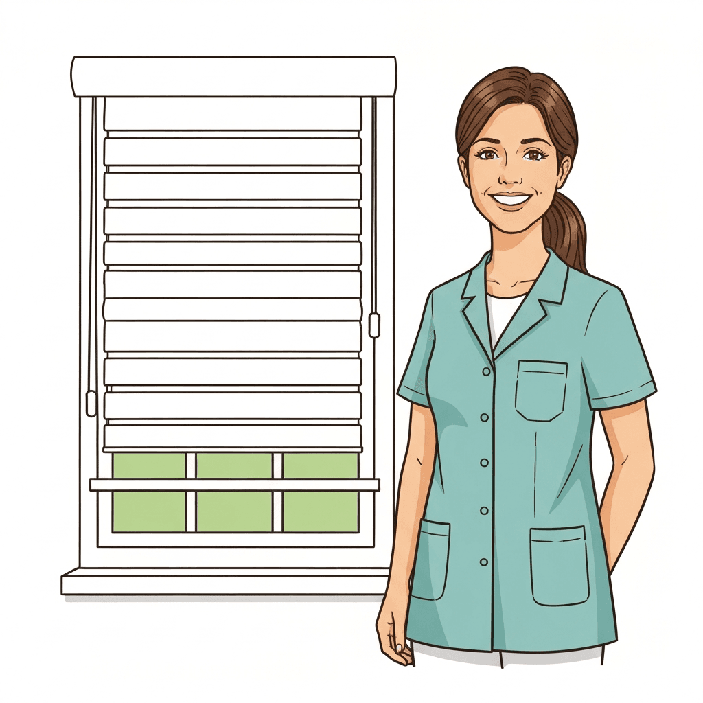 Storiste Nord vaudois: expert local en protection solaire illustré par un professionnel souriant avec store.