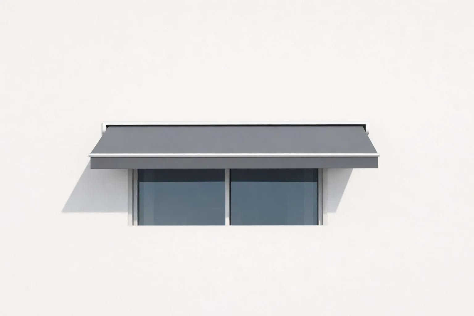 Store pour façade immeuble moderne, illustration minimaliste. Design épuré pour protection solaire efficace.